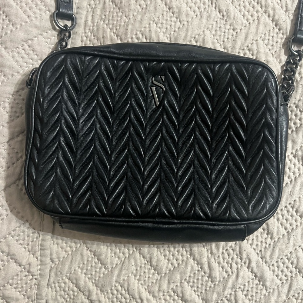 VS Black Quilted Shoulder Bag